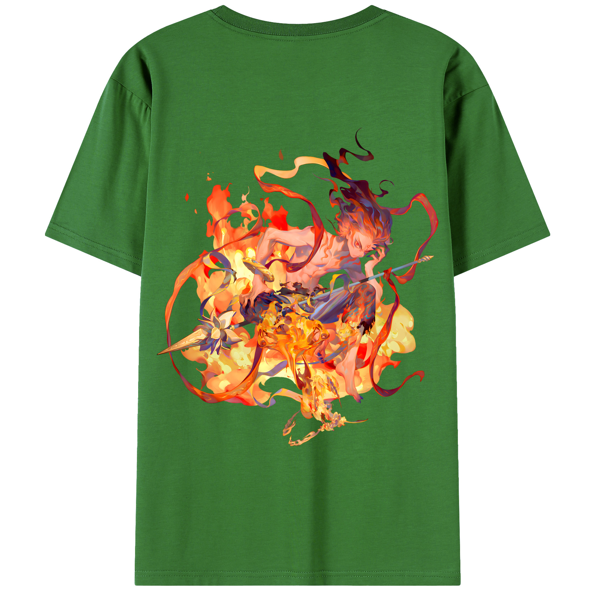 （画像用） Ne Zha 2 ナタ 魔童の大暴れ レディース半袖Tシャツ(バックプリント)